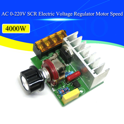 4000W 0-220V AC SCR Electric Voltage Regulator Motor Speed Controller Dimmers Dimming Speed With Temperature Insurance ► Photo 1/6