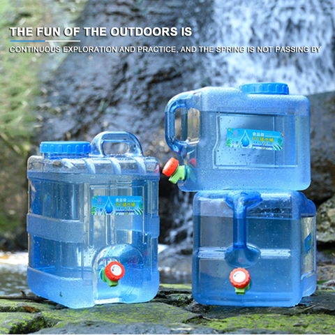 15L Food Grade PC Water Container Portable Driving Water Tank Container with Faucet for Camping Picnic Hiking Water Buckets ► Photo 1/6