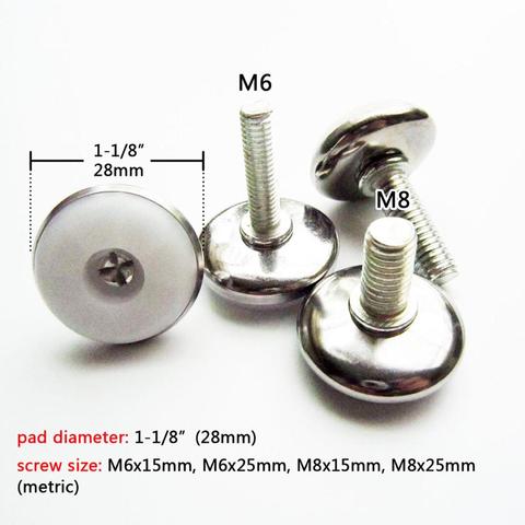 4pcs High Quality Metal Furniture Table Chair Sofa Leg Feet Adjustable Leveler Glide Slide Pad M6 M8 Screw in on Diameter 28mm ► Photo 1/6