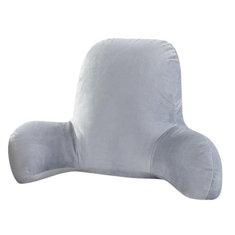 31  Back Cushion With Arm Support Bed Reading Rest Waist Chair Car Seat Sofa Rest Lumbar Cushion Cotton Linen Plush Fabric ► Photo 1/6