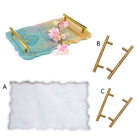 Big Rectangle Plate Resin Mold Oversized Fruit Disc Tray Resin Mold Transparent Flexible Silicone Tea Tray Molds Art Craft Tools ► Photo 1/6