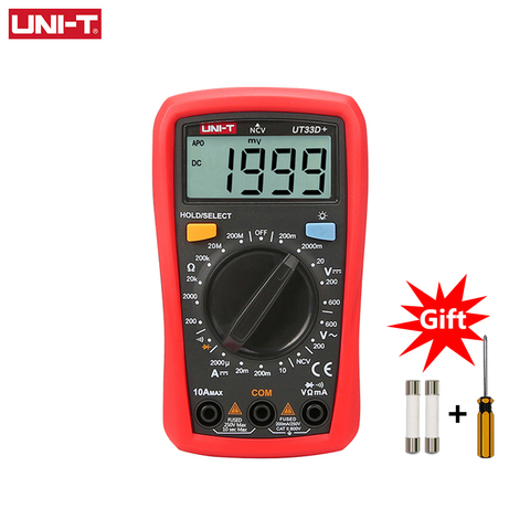 UNI-T UT33D+ Mini Digital Multimeter 600V NCV Palm Size Manual Range AC DC Voltmeter Ammeter Resistance Capatitance Tester ► Photo 1/6