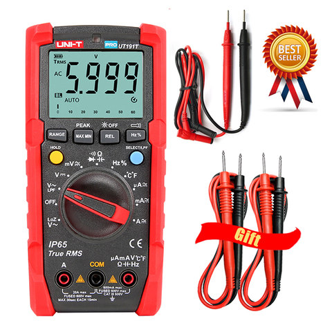 UNI-T UT191T UT191E Tester Digital Multimeter Profesional True RMS Auto Range DMM 20A Ammeter 600V Count 6000 DC AC Capacitor. ► Photo 1/6