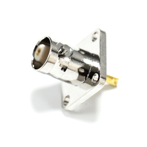 1PC BNC Female Jack RF Coax Connector 4-hole Panel Mount Flange with solder cup straight terminal Adapter NEW ► Photo 1/6
