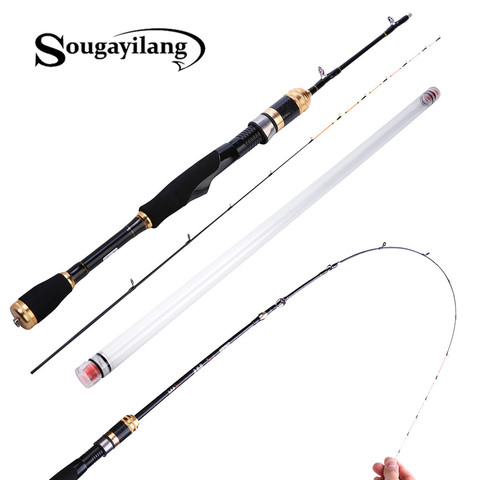 Sougayilang 1.2m Light Saltwater Carbon Fiber Soft Raft Rod Boat Fishing Rod Fishing Tackle 2 Sections Casting Rod Pole pesca ► Photo 1/6