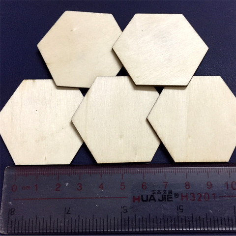 30/60Pcs Side length 25mm Hexagon Wood Chess Game Pieces For Neuroshima Hex Board Games DTY Accessory ► Photo 1/6