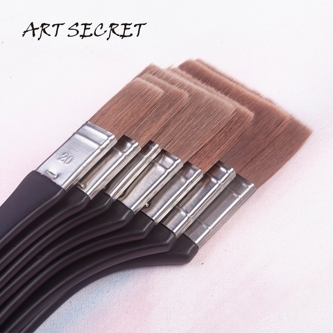 3924 Flat High Quality Korean Synthetic Hair Oil Acrylic Watercolor Art Brush Free Style Multifuctional Paint Tool Art Supplies ► Photo 1/6