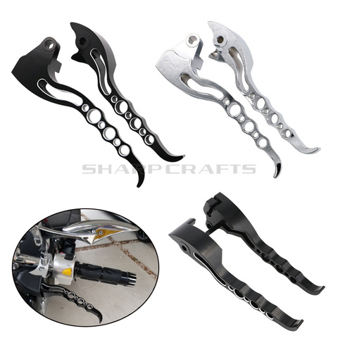 Motorcycle Parts Motorbike Black Chrome Loopholes Brake Clutch Levers For Suzuki Boulevard M109R M109 2006 - 2014 2015 2016 2017 ► Photo 1/6