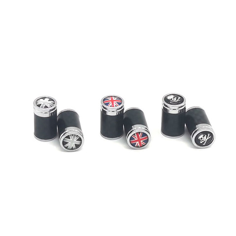 1 pair bike tire valve cap Schrader For Brompton folding bicycle aluminum carbon Flag MTB Accessories ► Photo 1/6