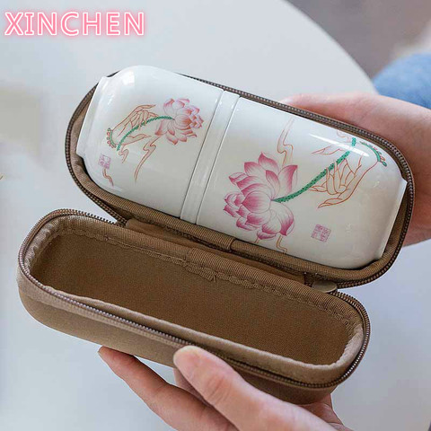XINCHEN Portable One Pot Two Cups Simple Teapot Teacup Ceramic Travel Small Pot Tea Kung Fu Tea Set ► Photo 1/6