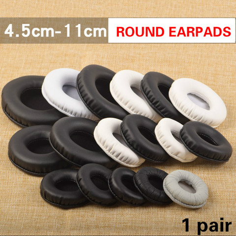 45mm 50mm 55mm 60mm 70mm 75mm 80mm 90mm 100mm 110mm round earpads memory foam ear pads cushion cover for general headphone ► Photo 1/6