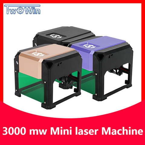 3000mw CNC Laser Engraver DIY Logo Mark Printer Cutter Laser Engraving Machine Woodworking 80x80mm Engraving Range 3W Mini Laser ► Photo 1/6
