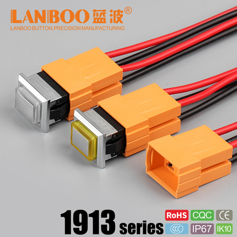 LANBOO 1913 series Square Switch 4/Pin latching or momentary With Light Switch 15A 250VAC ► Photo 1/6