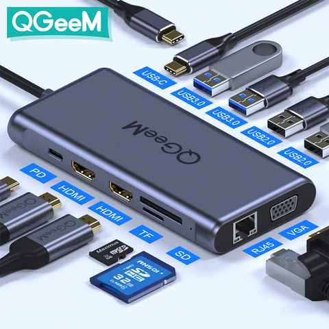 QGeeM Cable Adaptador USB C a HDMI 4K, Adaptador USB Tipo-C a HDMI