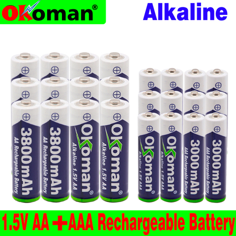 Buy Online a 100 New 1 5v Rechargeable Battery a Alkaline 3000 3800mah For Torch Toys Clock Mp3 Player Replace Ni Mh Battery Alitools