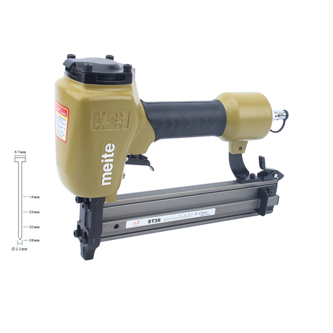 Meite ST38 Professional Pneumatic Nailing Gun Air Stapler Gun Pneumatic Nailer Gun 15-38mm for Trunking/Concrete ► Photo 1/6