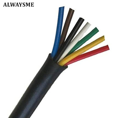 ALWAYSME 14 Gauge 7 Way Conductor Wire Trailer Cable Cord ► Photo 1/6