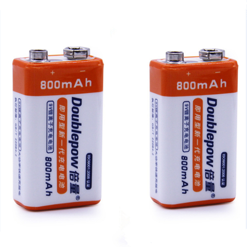 2pcs/lot Original 800mAh 9V Rechargeable Battery Children's Toy Lithium-ion Rechargeable Battery ► Photo 1/4