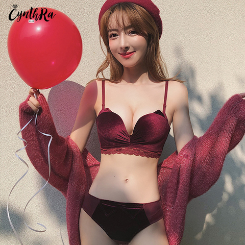 CYNTHRA Underwear Women Velvet Female Lingerie steelless Bra Set Sexy Push  Up Steelless Lingerie Set For Women Free Shipping Hot - Price history &  Review, AliExpress Seller - CynthRa Store