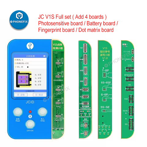 JC V1S Dot Matrix Data Read Write for iPhone Face ID Original Color Touch Shock Baseband Logic Battery Fingerprint Programmer ► Photo 1/6