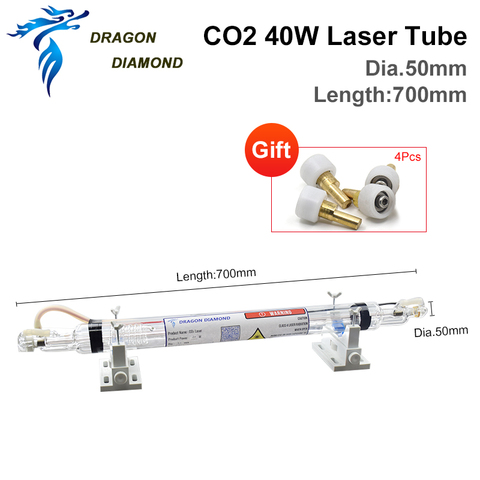 K40 Series:Co2 Glass Laser Tube 40W Length 700MM Laser Lamp For CO2 Laser Engraving Cutting Machine ► Photo 1/6