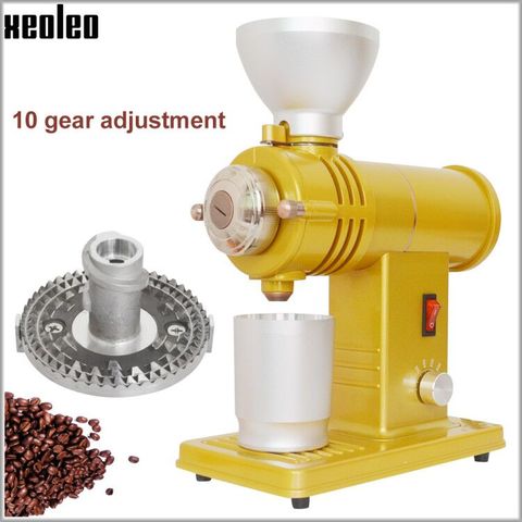 XEOLEO Electric Coffee grinder 200W ghost tooth Flat Wheel Burr grinder Anti-burn Coffee miller Coffee milling machine 100-160rp ► Photo 1/6