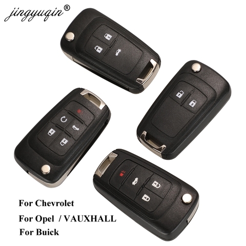 jingyuqin Flip Remote Car Key Shell For Chevrolet Cruze Epica Lova Camaro Impala Fit Astra J Corsa E Insignia Zafira C 2 3 4 5BT ► Photo 1/6