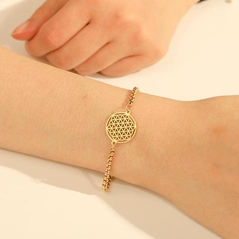 Skyrim Flower of Life Charm Bracelet Stainless Steel Mandala Box Chain Bracelets Bangle Pulseira Jewelry Gifts for Women Men ► Photo 1/6