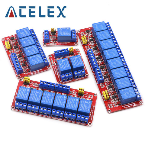 1 2 4 6 8 Channel 24V Relay Module Board Shield with Optocoupler Support High and Low Level Trigger for Arduino ► Photo 1/6
