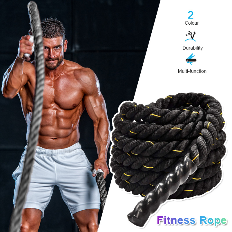 38mm Heavy Jump Rope Crossfit Weighted Battle Skipping Ropes Fitness Exercise