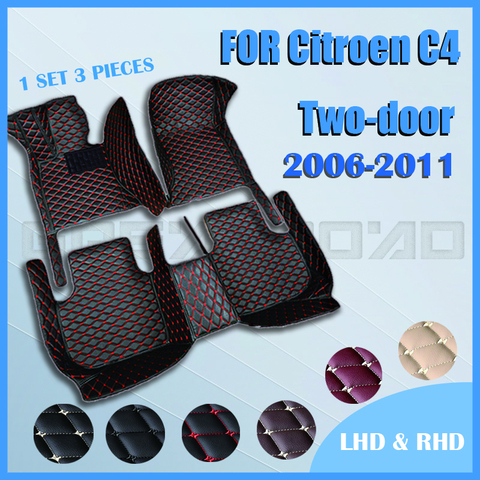 Car floor mats for Citroen C4(TWO DOOR) 2006 2007 2008 2009 2010 2011 Custom auto foot Pads automobile ► Photo 1/6