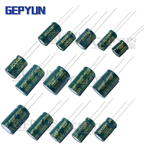 Aluminum Capacitor Gepyun High Frequency Low ESR 10V ~ 400V 15UF ~3300UF 100UF 220UF 330UF 470UF 680UF 1000UF 2200UF ► Photo 1/1