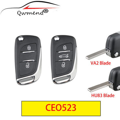 for Citroen Key Shell 2/3buttons Smart Car Key Fob Case For Peugeot 307 308 407 408 3008 for Citroen PICASSO C2 C3 C4 C5 C6 C8 ► Photo 1/6