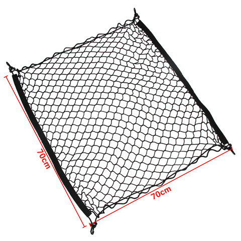 Car Mesh Cargo Net Holder Trunk Auto Elastic Storage 4 Hook For Mitsubishi ASX Pajero Sport Lancer Outlander auto accessories ► Photo 1/6