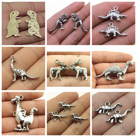 Wholesale Jewelry Lots Dinosaur Charms Crafts For Kids Jewelry Crafts Craft Supplies Accessories 10 Pieces ► Photo 1/6