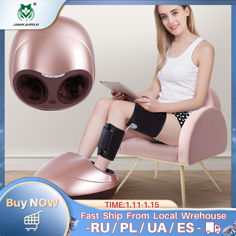 Jinkairui Hot Electric Foot Massager Machine For Health Care Infrared Heating Therapy Relaxation Acupuncture Point Air Compress ► Photo 1/6