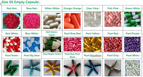 1000pcs/lot red white gelatin empty capsules, hollow gelatin capsules,  empty pill capsule,medicine capsule 0#