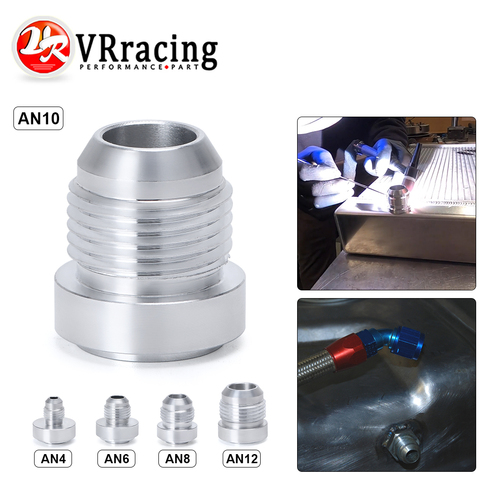 Top Quality Aluminum AN4 6 8 10 12 AN Straight Male Weld Fitting Adapter Weld Bung Nitrous Hose Fitting Silver ► Photo 1/6