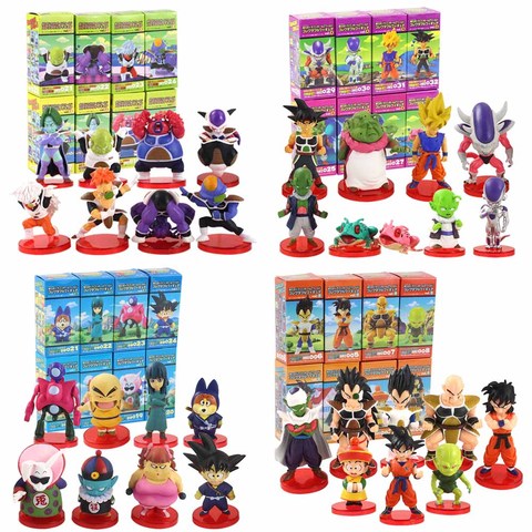 3-9cm 8pcs/set Anime WCF Goku Gohan Bulma Chichi Piccolo Roshi Vegeta Trunks Mini Figure Toys PVC Model Dolls ► Photo 1/6