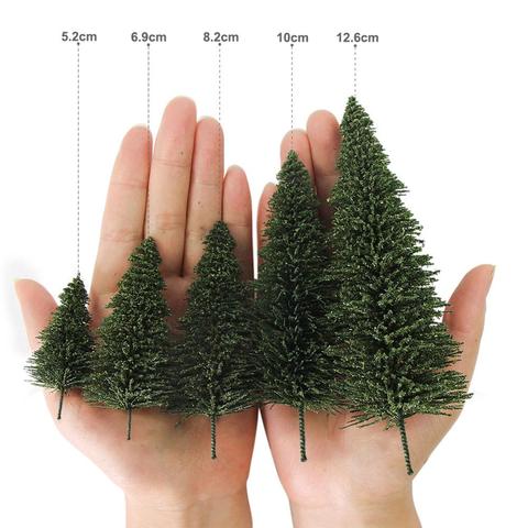 Model Pine Trees Green Model Tree N HO O Scale for Model Railway Layout S0804 ► Photo 1/6