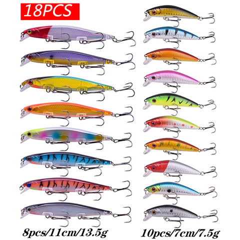 Proleurre Fishing Lure Set Minnow Sinking Hard Bait Swing Crankbait Crazy Wobblers Tackle Artificial Bionic Crank Lures Kit ► Photo 1/6