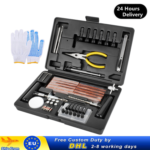 Professional Tire Repair Kit Car Motorcycle Bike Tire Repair Tools Emergency Heavy Duty Tubeless Tire Puncture Repair Kit Set ► Photo 1/6