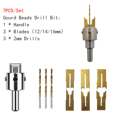 Premium Gourd Beads Drill Bit Carbide Blades handle Drill Woodworking Milling Cutter Gourd  Molding Tool for DIY Bracelets ► Photo 1/6