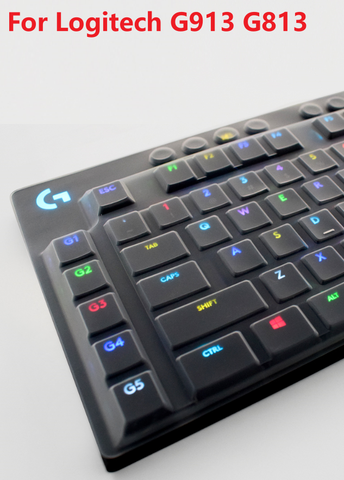 Desktop PC Keyboard Cover Protector Skin For Logitech G913 G813 Lightspeed Wireless RGB Mechanical G 913 G 813 Gaming Keyboard  ► Photo 1/6