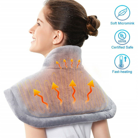 Winter Electric Heating Pad Moist Neck Back Shoulder Heating Pad Warmer Pain Relief Heat Therapy Temperature EU US Controller ► Photo 1/6