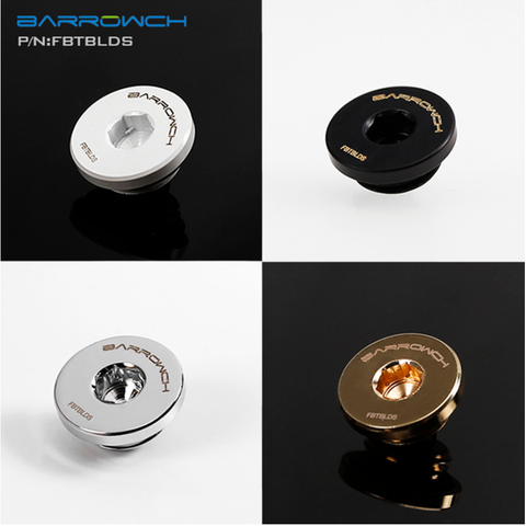 Barrowch FBTBLDS, Inner Hexagonal Plug, G1/4'' Ultra-thin Plugs, Water Stop Fitting, Black/Silver/Gold/White Plugs ► Photo 1/1