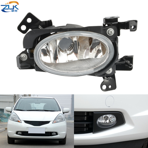 ZUK Front Bumper Fog Light Fog Lamp For HONDA FIT JAZZ 2009 2010 2011 GE6 GE8 TG5 Foglight With Aluminum Bowl Glass Lens ► Photo 1/6