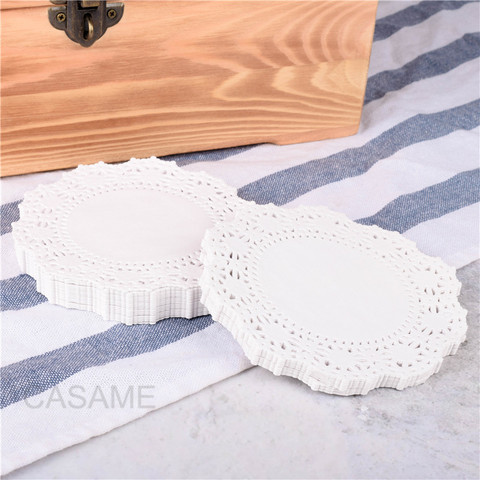 250Pcs White Round Lace Paper Doilies Cake Lace Paper Cake Placemat Craft Vintage Coasters Wedding Party Christmas Table Decor ► Photo 1/6