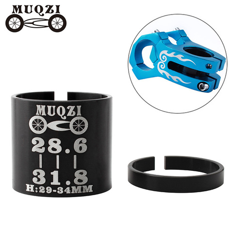 MUQZI Bike Fork Adapter 28.6 TO 31.8mm Conversion Sleeve Aluminum Alloy Stem Reducer Gasket Mountain Road Fixed Gear Bicycle ► Photo 1/6