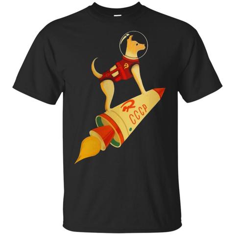 Cccp Soviet Laika The Russian Space Super Rocket Dog Short Sleeve Tee 100% Cotton Mens Summer Sale T Shirt Funny Tee Shirts ► Photo 1/2